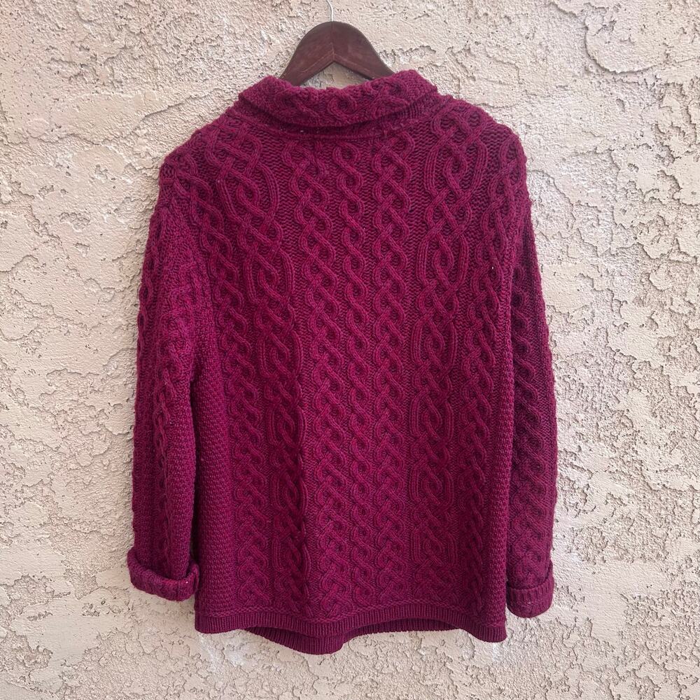 Aran Sweater Market Cable Knit Cardigan Size Women’s Medium - Picture 2 of 5